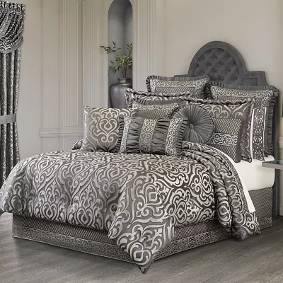 Queen Street Blythe Silver 4-pc. Midweight Comforter Set