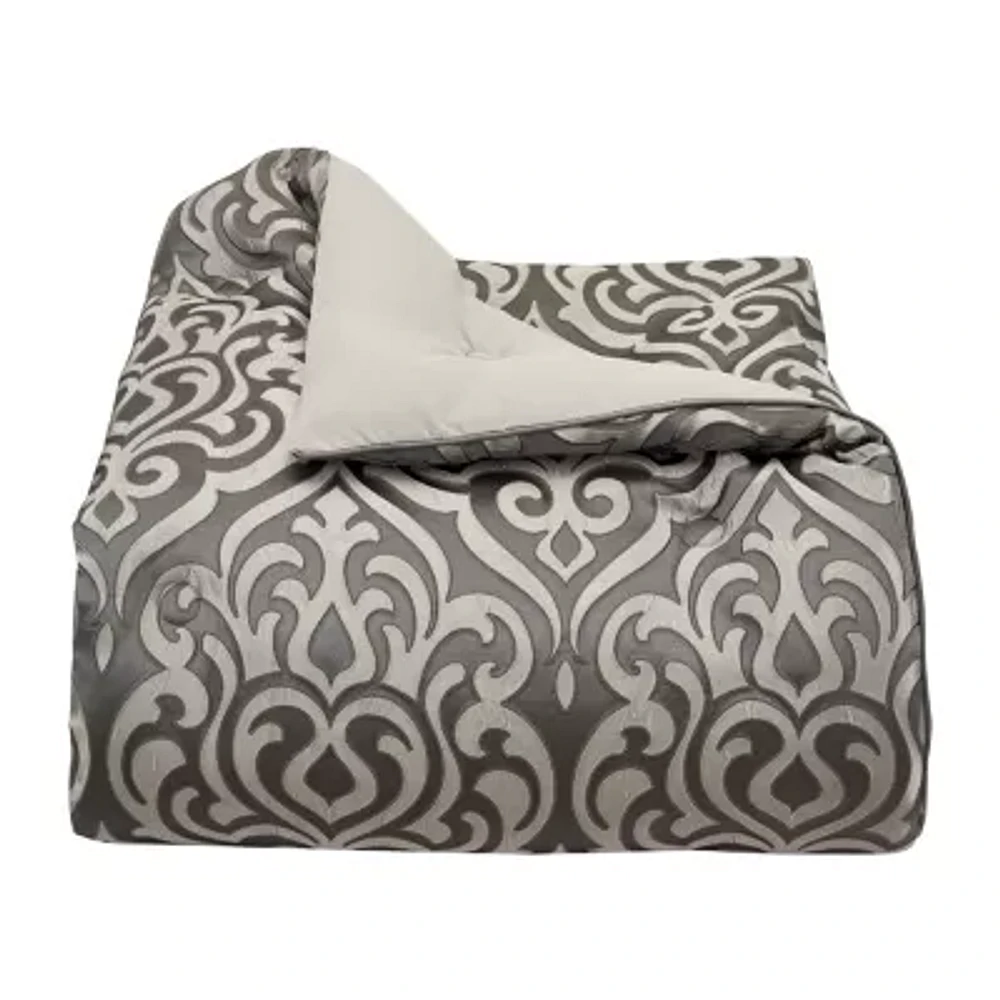Queen Street Blythe Silver 4-pc. Midweight Comforter Set