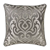 Queen Street Blythe Silver Square Throw Pillow