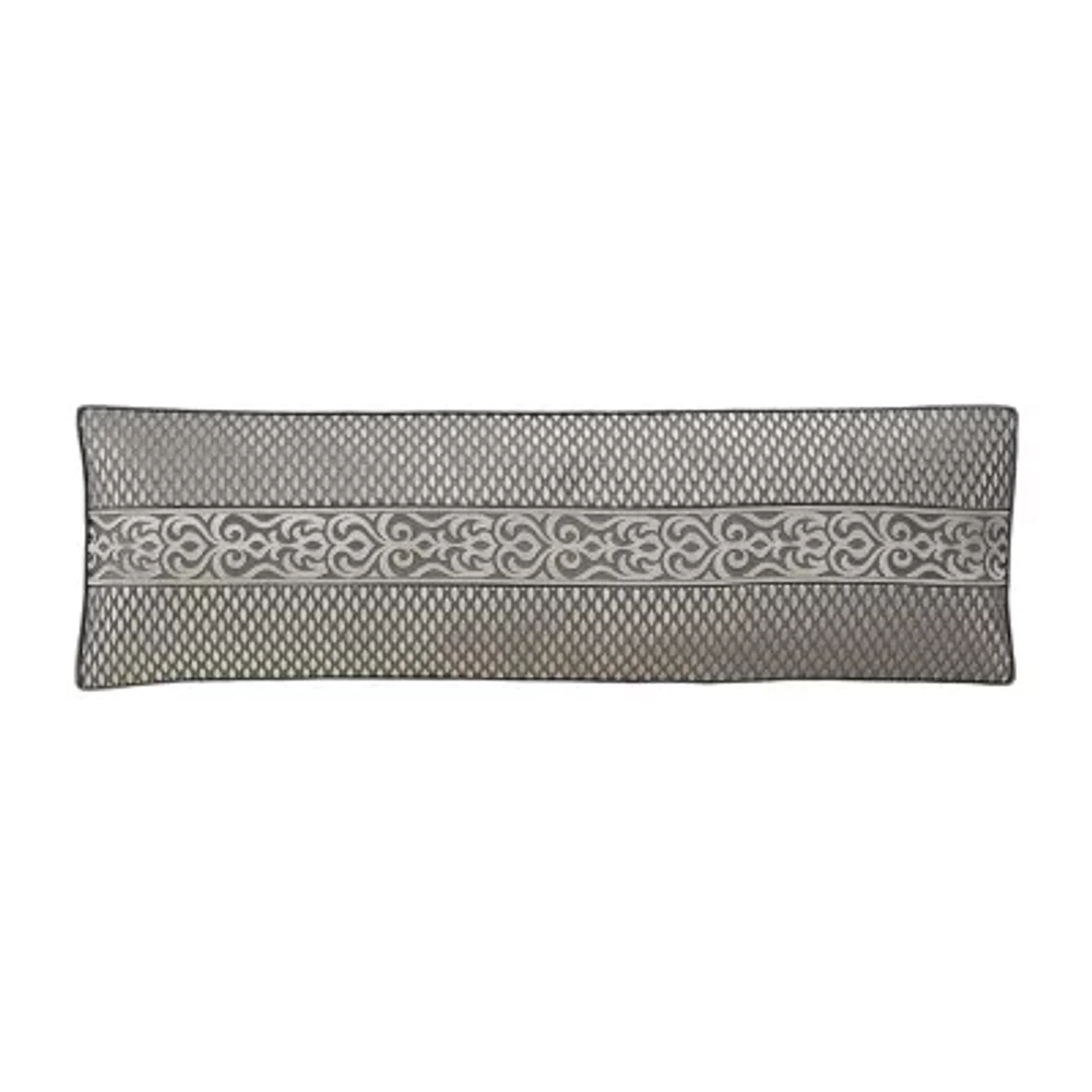 Queen Street Blythe Silver Rectangular Throw Pillow