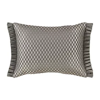 Queen Street Blythe Silver Rectangular Throw Pillow