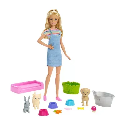 Barbie Play 'N' Wash Pets Doll And Playset
