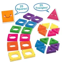 Discovery Kids Magnetic Tiles Set, with 12 Triangles And 12 Squares, 24-pieces