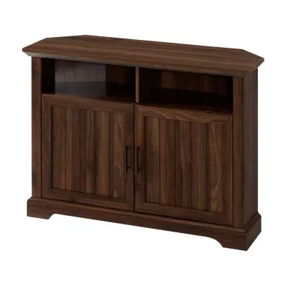 44" Grooved Door Corner TV Stand