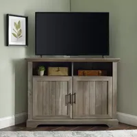 44" Grooved Door Corner TV Stand