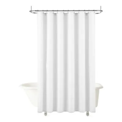 Fieldcrest White Waffle Shower Curtain