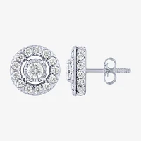 (H-I / Si2) 2 CT. T.W. Lab Grown White Diamond 10K Gold 12.3mm Round Stud Earrings