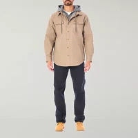 Smiths Workwear Sherpa Lined Mens Hooded Big and Tall Midweight Shirt Jacket