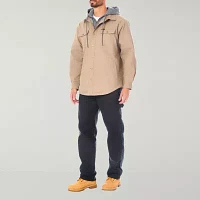 Smiths Workwear Sherpa Lined Mens Hooded Big and Tall Midweight Shirt Jacket