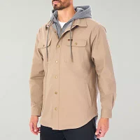 Smiths Workwear Sherpa Lined Mens Hooded Big and Tall Midweight Shirt Jacket