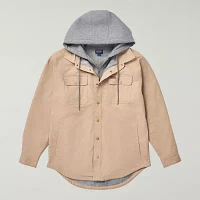 Smiths Workwear Sherpa Lined Mens Hooded Big and Tall Midweight Shirt Jacket