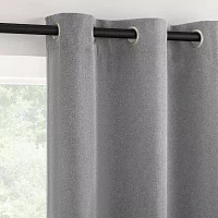 Sun Zero Glynn Magnetic Closure Grommet Top 100% Blackout Set of 2 Curtain Panels