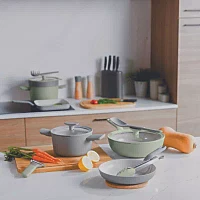 BergHOFF Balance Ceramic 5.8-qt. Stockpot with Glass Lid