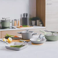 BergHOFF Balance Ceramic 5.8-qt. Stockpot with Glass Lid