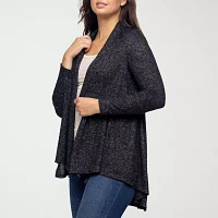 24seven Comfort Apparel Womens Long Sleeve Open Front Cardigan