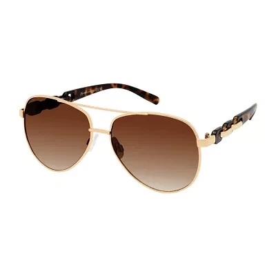 JS Jessica Simpson Womens UV Protection Aviator Sunglasses
