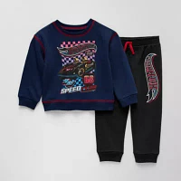 Toddler Boys 2-pc. Fleece Hot Wheels Pant Set