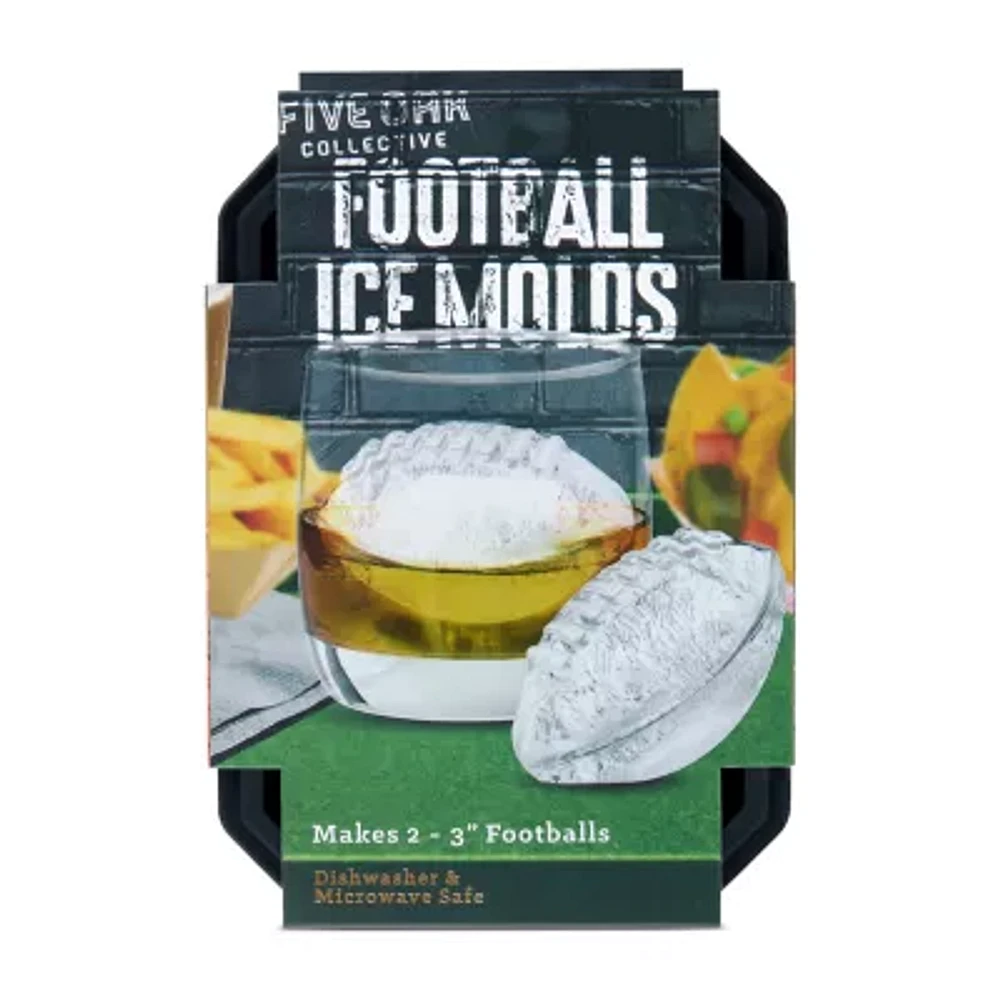 Five Oak 2-Slot Football Ice Mold