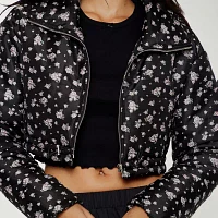 Forever 21 Floral Lightweight Womens Juniors Puffer Jacket