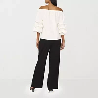 Sam And Jess Womens 3/4 Sleeve Blouse