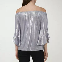 Sam And Jess Womens 3/4 Sleeve Blouse