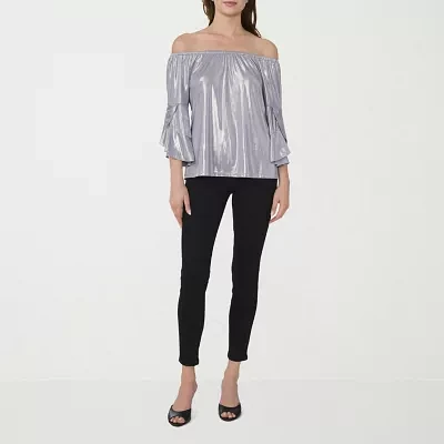 Sam And Jess Womens 3/4 Sleeve Blouse