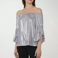 Sam And Jess Womens 3/4 Sleeve Blouse