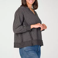 24seven Comfort Apparel Womens V Neck Long Sleeve Blouse