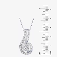 Diamond Blossom (G / Si2) Womens 2 CT. T.W. Lab Grown White Diamond 10K White Gold Pendant Necklace