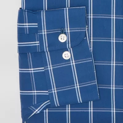 Stafford Smart Tech Mens Big & Tall Regular Fit Stretch Fabric Wrinkle Free Long Sleeve Dress Shirt