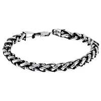 Stainless Steel 1/2 Inch Solid Wheat Chain Bracelet