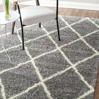 nuLoom Diamond Shag Machine Made Area Rug