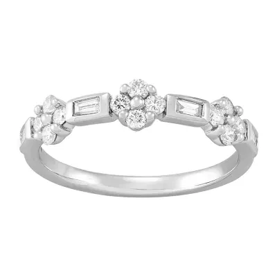 3/8 CT. T.W. Natural White Diamond 10K White Gold Band