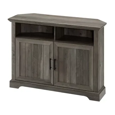 44" Grooved Door Corner TV Stand