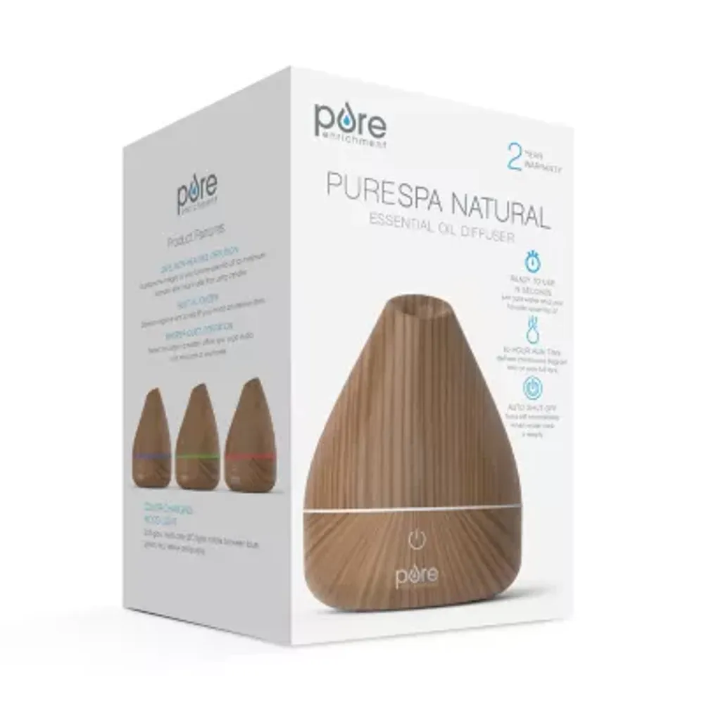 Pure Enrichment Purespa Natural Wood Aroma Oil Diffuser