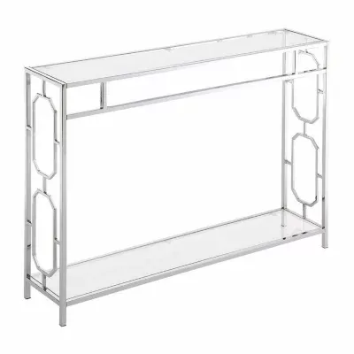 Convenience Concepts Omega Glass Top Console Table