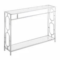 Convenience Concepts Omega Glass Top Console Table