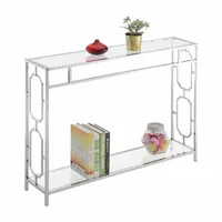 Convenience Concepts Omega Glass Top Console Table