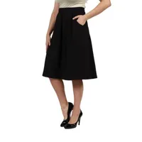 24seven Comfort Apparel Womens Mid Rise A-Line Skirt