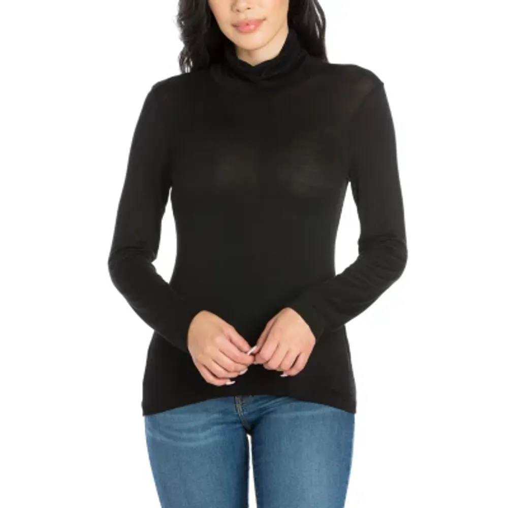 24/7 Comfort Apparel Long Sleeve Turtleneck Womens Classic Tee