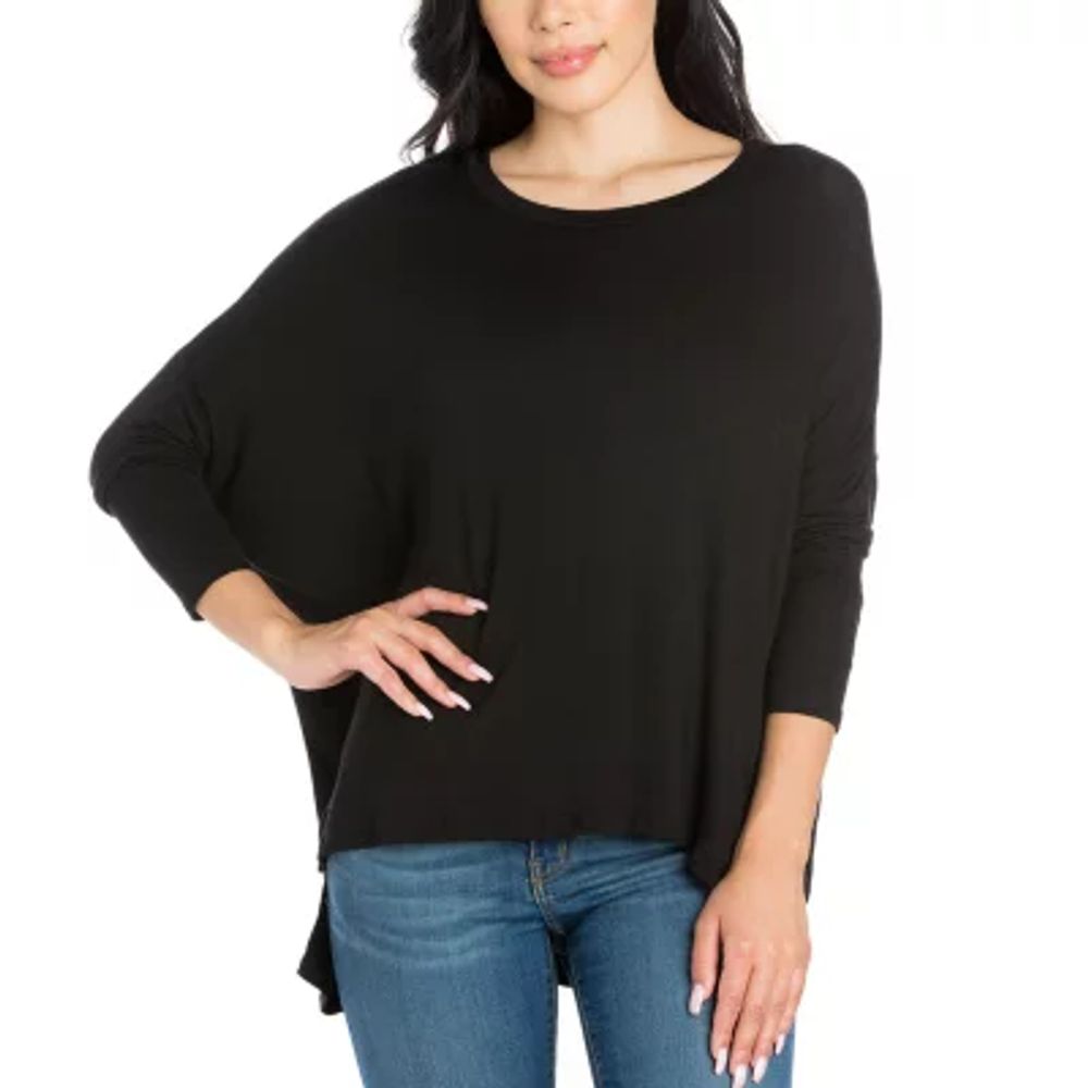 24/7 Comfort Apparel Womens Long Dolman Sleeve  Oversized Top