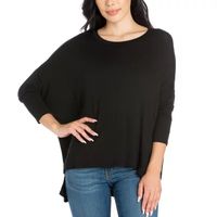 24/7 Comfort Apparel Womens Long Dolman Sleeve  Oversized Top