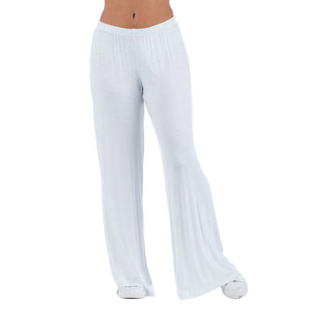 24seven Comfort Apparel Women's Bell Bottom Foldover Waist Sweatpants