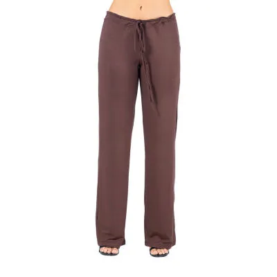 24seven Comfort Apparel Womens Mid Rise Straight Palazzo Pant