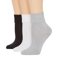 Mixit 3 Pair Turncuff Socks Womens