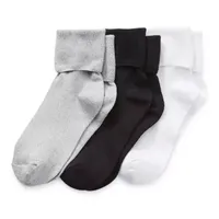 Mixit 3 Pair Turncuff Socks Womens