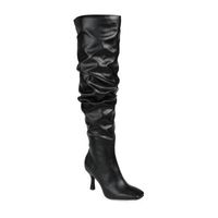 Journee Collection Womens Kindy Extra Wide Calf Stiletto Heel Slouch Boots