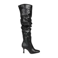 Journee Collection Womens Kindy Extra Wide Calf Stiletto Heel Slouch Boots