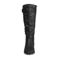 Journee Collection Womens Lelanni Stacked Heel Riding Boots