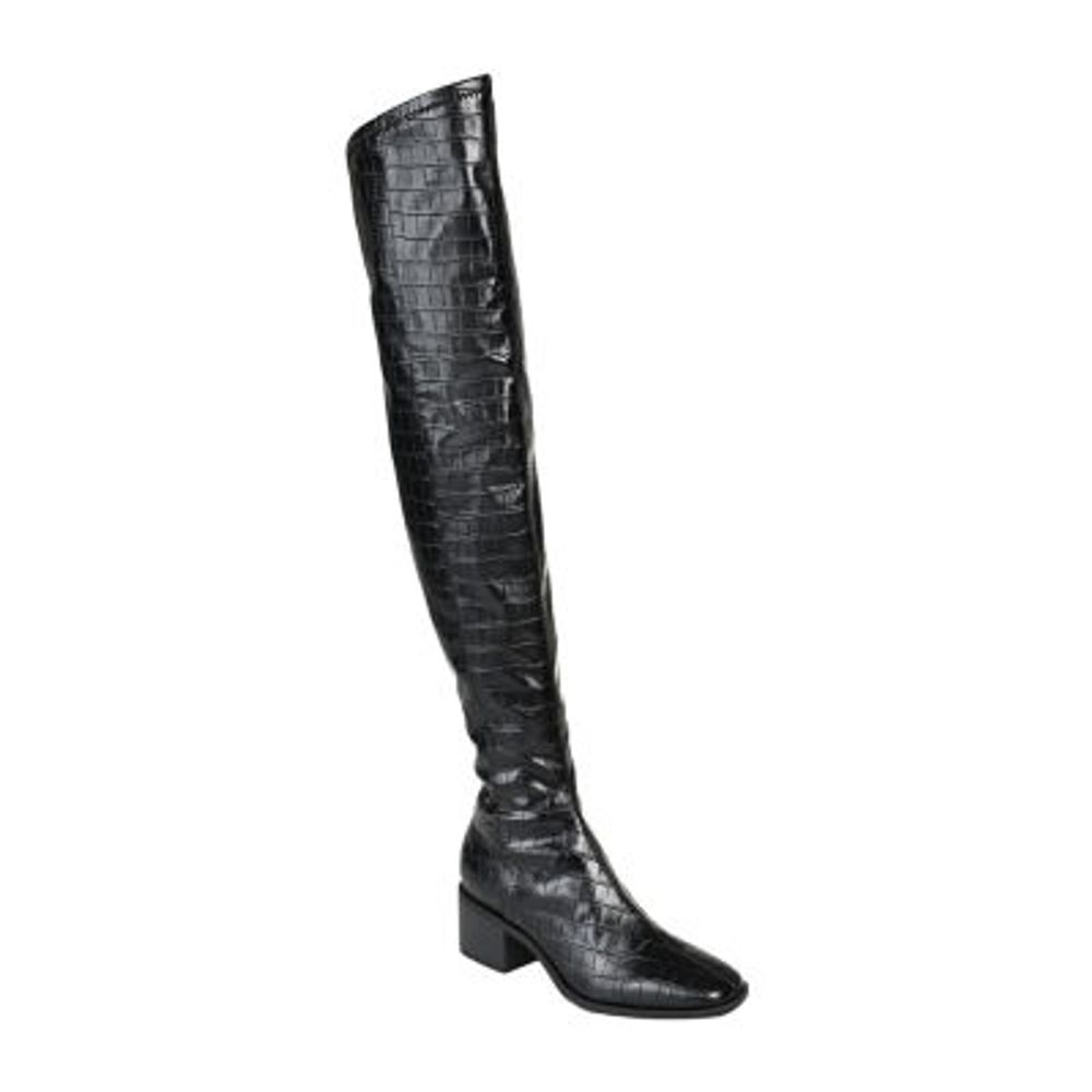 Journee Collection Womens Mariana Block Heel Over the Knee Boots